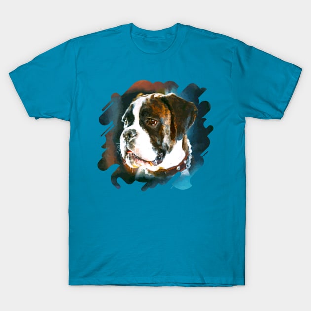 Boxer dog Portrait T-Shirt by Nartissima